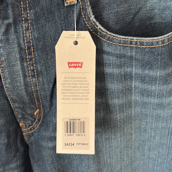 NWT Levi’s 559 Blue Jeans 34x34 - Picture 2 of 5
